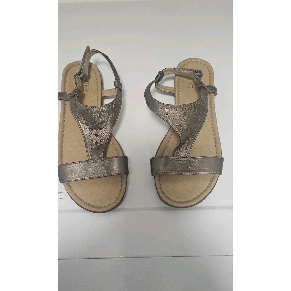 Naturalizer Windham Womens Metallic  Leather Ankle Strap‎ Sandals Size 9.5W